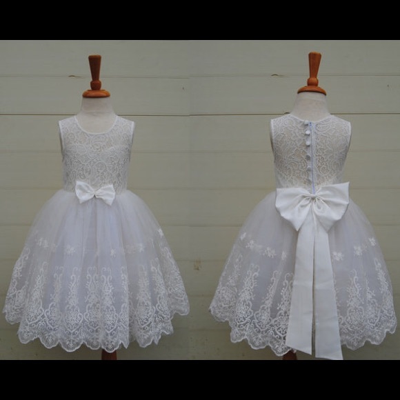 Cream and coral/salmon dress - Picture 5 of 8